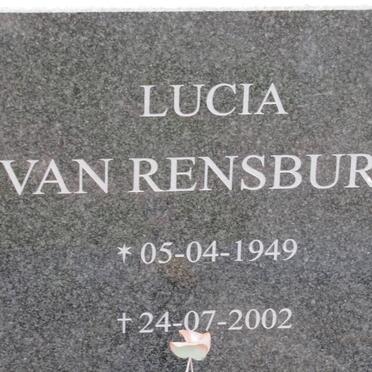 RENSBURG Lucia, van 1949-2002