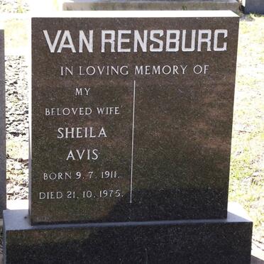 RENSBURG Sheila Avis, van 1911-1975