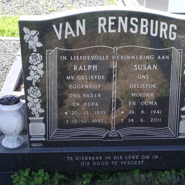 RENSBURG Ralph, van 1935-1995 &amp; Susan 1941-2011