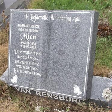 RENSBURG Hermina Christina Maria Sophia, van 1938-2005