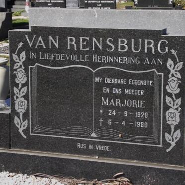 RENSBURG Marjorie, van 1928-1980
