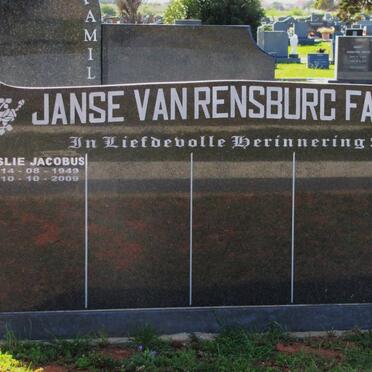 RENSBURG Leslie Jacobus, janse van 1949-2009