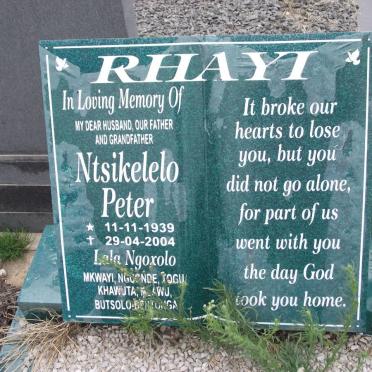 RHAYI Ntsikelelo Peter 1939-2004