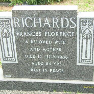 RICHARDS Frances Florence 1922-1986