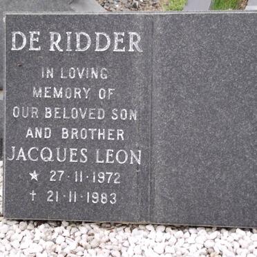 RIDDER Jacques Leon, de 1972-1983