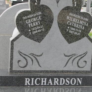 RICHARDSON George Perry 1933-2006 &amp; Wilhelmina Cathrina 1946-2007