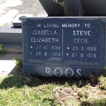 ROOS Isabella Elizabeth 1898-1989 &amp; Steve Cecil 1906-1976