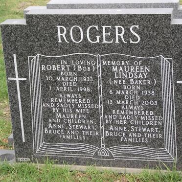 ROGERS Robert 1933-1998 &amp; Maureen Lindsay BAKER 1938-2003