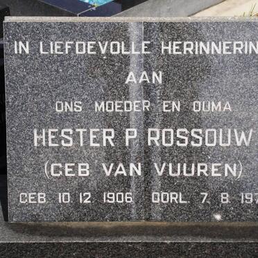 ROSSOUW Hester P. nee VAN VUUREN 1906-1976