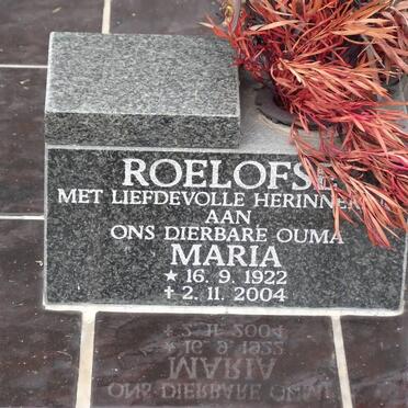 ROELOFSE Maria 1922-2004