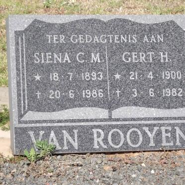 ROOYEN Siena C.M., van 1893-1986 &amp; Gert H. 1900-1982
