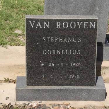 ROOYEN Stephanus Cornelius, van 1925-1978