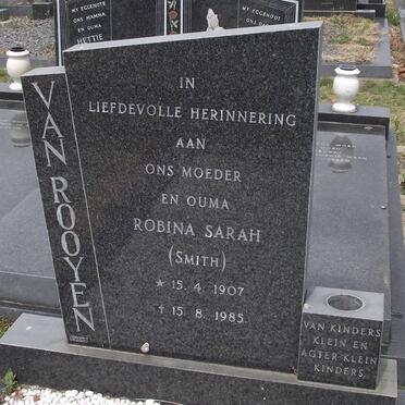 ROOYEN Robina Sarah, van nee SMITH 1907-1985