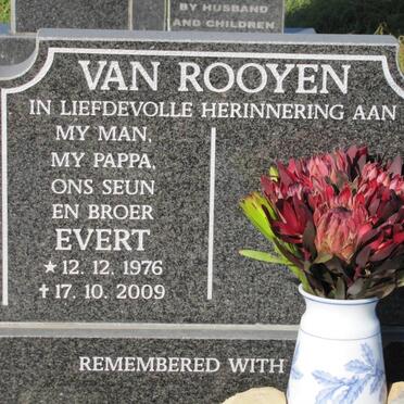 ROOYEN Evert, van 1976-2009
