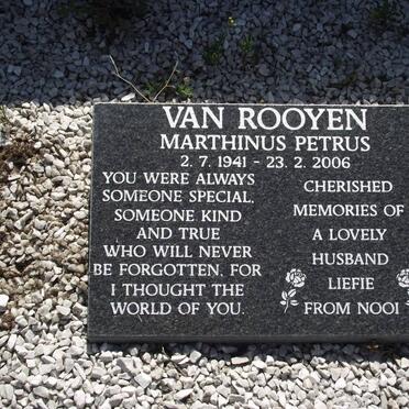 ROOYEN Marthinus Petrus, van 1941-2006