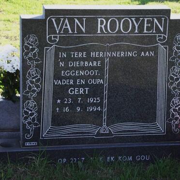 ROOYEN Gert Thomas, van 1925-1994