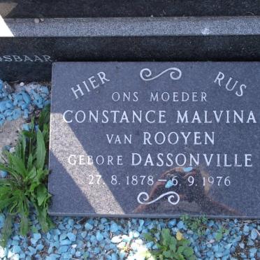 ROOYEN Constance Malvina, van nee DASSONVILLE 1878-1976