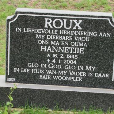 ROUX Johanna Elizabeth 1945-2004