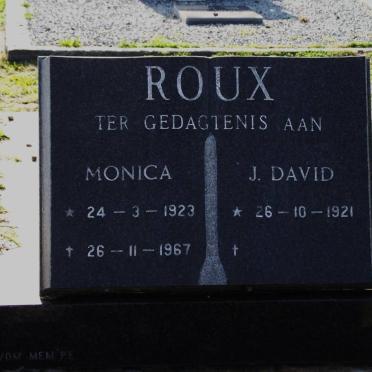 ROUX Johan David 1921-1992 &amp; Monica 1923-1967