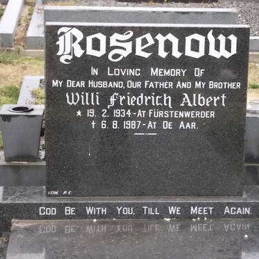 ROSENOW Willi Friederich Albert 1934-1987