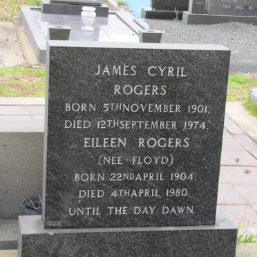 ROGERS James Cyril 1901-1974 &amp; Eileen FLOYD 1904-1980