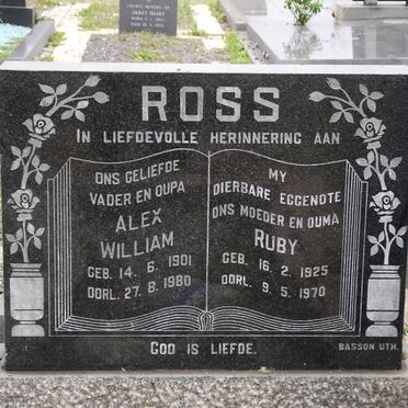 ROSS Alex William 1901-1980 &amp; Ruby 1925-1970