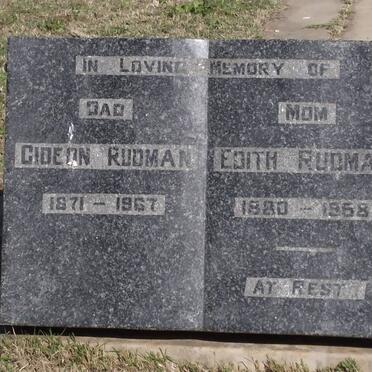 RUDMAN Gideon 1871-1967 &amp; Edith 1880-1958