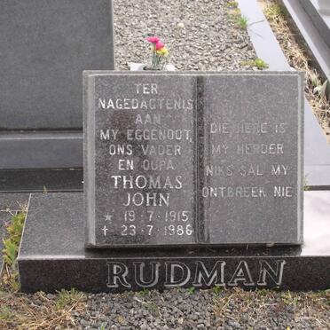 RUDMAN Thomas John 1915-1986