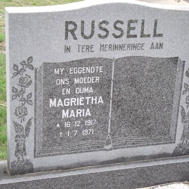RUSSELL Magrietha Maria 1917-1971