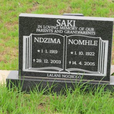 SAKI Ndzima 1919-2003 &amp; Nomhle 1922-2005