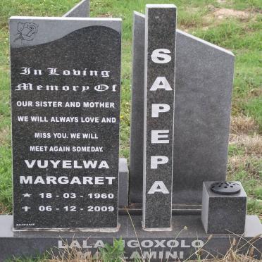 SAPEPA Vuyelwa Margaret 1960-2009