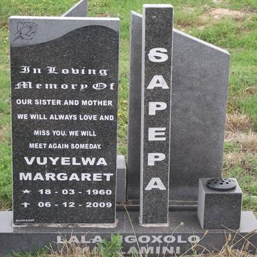 SAPEPA Vuyelwa Margaret 1960-2009