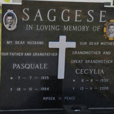 SAGGESE Pasquale 1925-1984 &amp; Cecylia 1930-2008