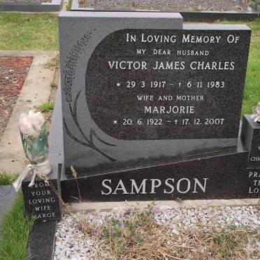 SAMPSON Victor James Charles 1917-1983 &amp; Marjorie 1922-2007