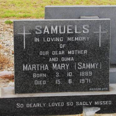 SAMUELS Martha Mary 1889-1971