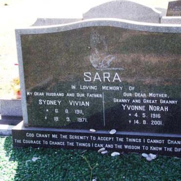 SARA Sydney Vivian 1911-1971 &amp; Yvonne Norah 1916-2001