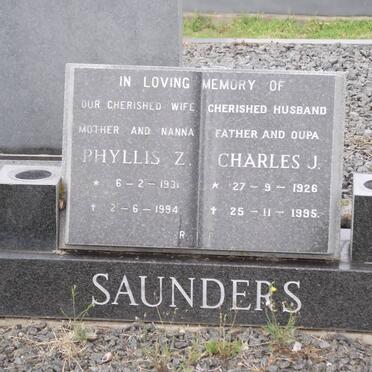 SAUNDERS Charles J. 1926-1995 &amp; Phyllis Z. 1931-1994