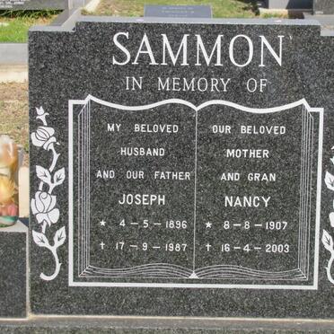 SAMMON Joseph 1896-1987 &amp; Nancy 1907-2003
