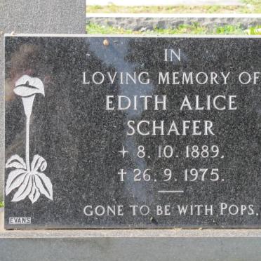 SCHAFER Edith Alice 1889-1975