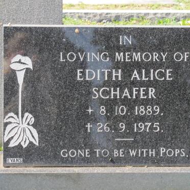 SCHAFER Edith Alice 1889-1975