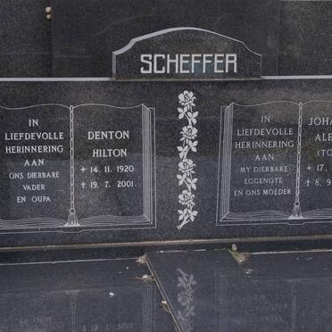 SCHEFFER Denton Hilton 1920-2001 &amp; Johanna Aletta 1911-1976
