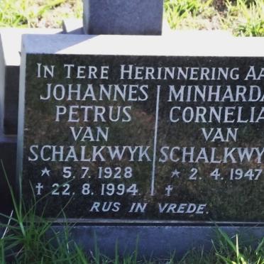 SCHALKWYK Johannes Petrus, van 1928-1994 :: SCHALKWYK Minharda Cornelia, van 1947-