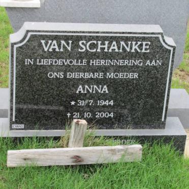 SCHANKE Anna, van 1944-2004
