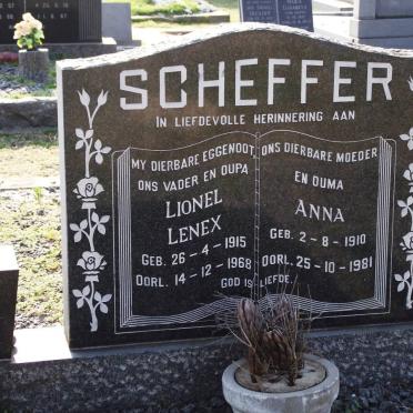 SCHEFFER Lionel Lenex 1915-1968 &amp; Anna 1910-1981