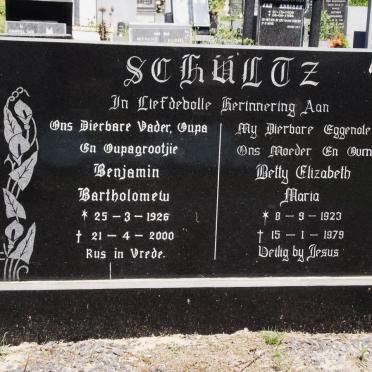 SCHULTZ Benjamin Bartholomew 1926-2000 &amp; Betty Elizabeth Maria 1923-1979