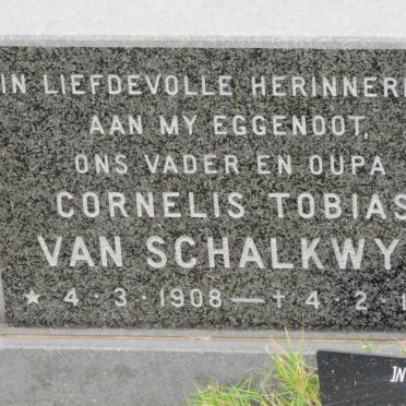 SCHALKWYK Cornelis Tobias, van 1908-1976