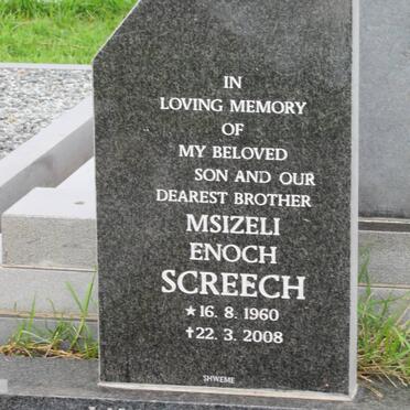 SCREECH Msizeli Enoch 1960-2008