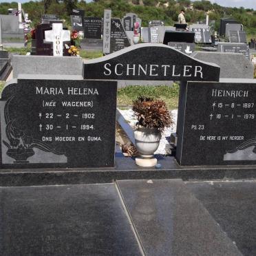 SCHNETLER Heinrich 1897-1979 &amp; Maria Helena nee WAGENER 1902-1994