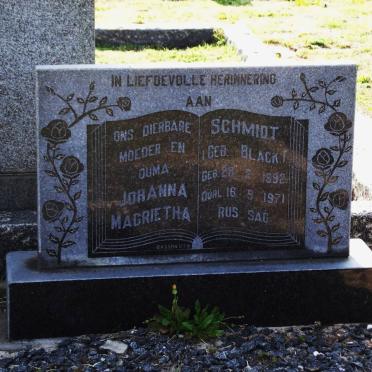 SCHMIDT Johanna Magrietha nee BLACK 1892-1971
