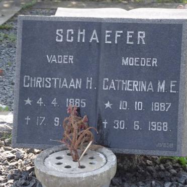 SCHAEFER Christiaan H. 1885-1966  &amp; Catherina M.E. 1887-1968